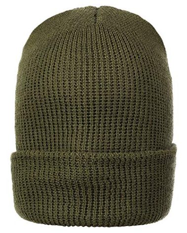 Warm Wool Military GI Watch Cap, Tactical Beanie, Skull Cap & Winter Hat for Men and Women, Made in USA (OD Green)