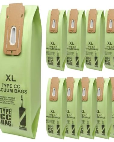 10 Pack Replacement Type CC Vacuum Bags for Oreck XL XL2 XL7 XL21 Upright Vacuum Cleaner,Part # CCPK8, CCPK8OH, CCPK8DW, AK1CC6A