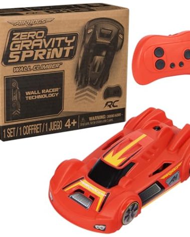 Air Hogs, Zero Gravity Sprint RC Car Wall Climber, Red USB Micro B Rechargeable Indoor Wall Racer, Over 4-