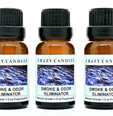 Crazy Candles Smoke and Odor Eliminator 3 Bottles 1/2 FL Oz Each (15ml) Premium Grade Scented Fragrance Oil