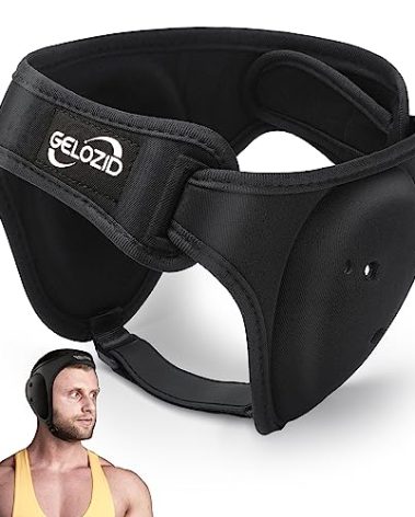 Gelozid Adjustable Wrestling Headgear for BJJ, Wrestling, Sparring, MMA Grappling and Training, Cauliflower Protection Helme(Large, 20.7-24.6in)