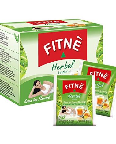 FITNÈ Green Tea Herbal Honey Lemon With Garcinia Senna Infusion Gentle Detox Cleanse High Antioxidant No Calories Stevia Sweetener, 15 Tea Bags