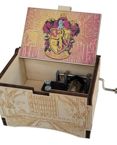 TheLaser'sEdge, Hogwarts Castle, Harry Potter Music Box with Movies Hedwig's Theme, Gifts for Women, Men, Birthday, Christmas, Mother’s Day, Anniversary or Merchandise Decor - Gryffindor House