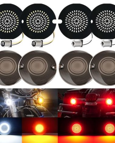 ANONEMOTO Brightness 1157 1156 LED Turn Signals 3 1/4 Inch Compatible for Harley Electra Glide Road King Softail Tour Glide Ultra Limited Turn Signal Led Lights Brake Lights 1986-2024