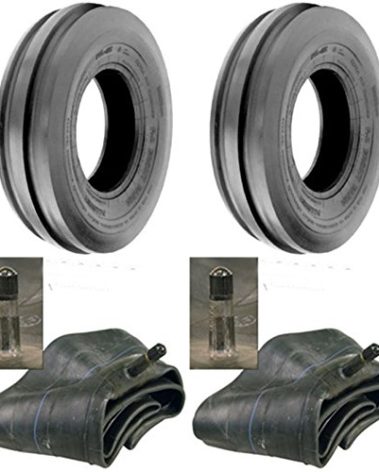 DEESTONE LOT of Two (2) 4.00-8 4.00x8 Tri Rib (3 Rib) Tires with Tubes