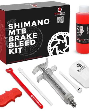 BleedZone for Shimano Brakes Bleed Kit, Bike Hydraulic Brake Kit with 120ml Mineral Oil and Pro Syringe - Fits with Shimano Bike, Mountain Bikes