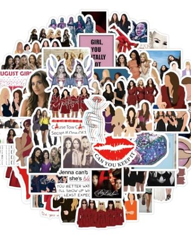 62PCS Pretty Little Liars Stickers,Graffiti Waterproof Vinyl for Adults for Birthday Party Supplies Decoration Favors for Water Bottles Laptop Suitcase Scrapbooking Choice