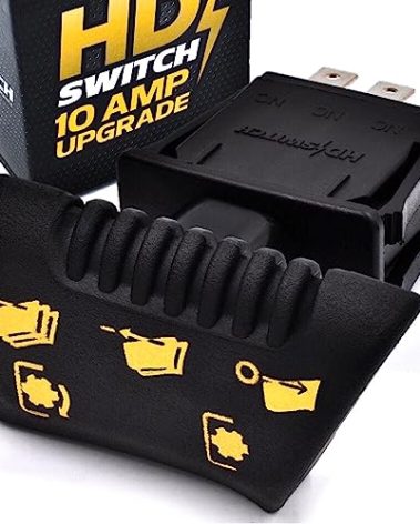 HD Switch 10 AMP Upgrade Blade Clutch PTO Switch fits John Deere AM135131 X300 X304 X305 X310 X320 X324 X340 X360 X500 X520 X530 X534 X540 AM141536 Clutch