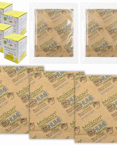 Wisesorb 60 Pack 62% RH 8 Gram Two-Way Humidity Control Packs for Storing 1 oz Herb, Size 8 Moisture Control Packets Individually Wrapped