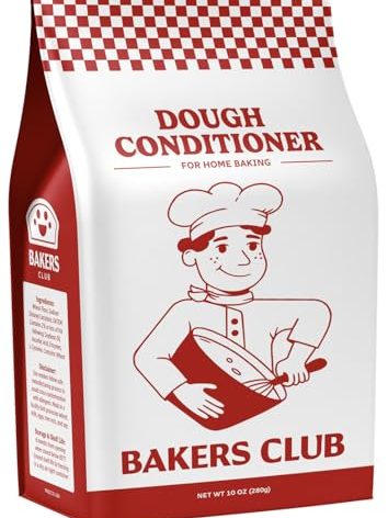 Bakers Club Artisan Dough Conditioner – Bread Improver & Baking Enhancer for Better Texture, Volume & Shelf Life – Sourdough, Pizza Crust, Bagels, Muffins, Cakes, Cookies & Pies Enhances Any Flour 10oz