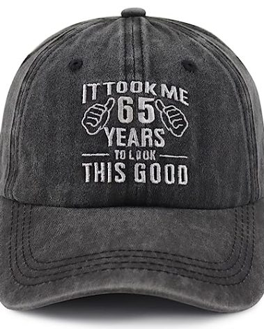 65th Birthday Gifts for Women Men, Vintage 1959 Party Supplies Hat, Adjustable Cotton Embroidered 65 Years Retirement Baseball Cap, Funny Gift for Dad Mom Husband Wife Grandpa Grandma