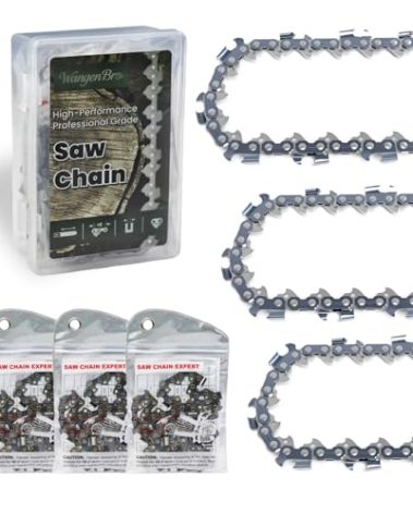 New 10 Inch Chainsaw Chain 3/8"LP Pitch .043" Gauge 40 Drive Links, 10 Inch Replacement Chain for EGO PSA1020, RYOBI P2502, Worx WG322 WG323, Makita XCU06, Milwaukee M18, BLACK+DECKER & More - R40
