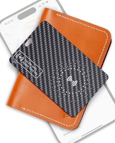 LandForce for [Apple MFi Certified] Air-Tag (iOS Only) Bluetooth Tracker with Apple Find My, iPhone Smart Card Wallet Finder GPS Tracker,for Air Tag Wallet,Wireless Charging,Item Locator for,Passports