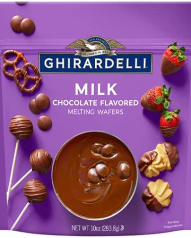 GHIRARDELLI Milk Chocolate Flavored Melting Wafers, 10 oz Bag Premium Candy Making & Dipping Chocolate