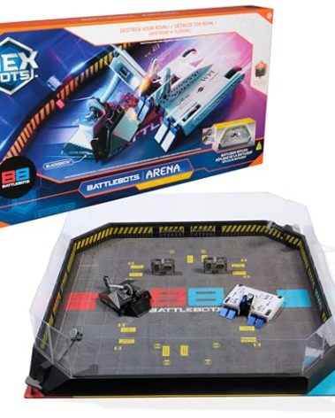 HEX BOTS BattleBots Arena Bite Force & Blacksmith, Remote Control Robot Toys for Kids with Over 20 Pieces, STEM Toys for Boys & Girls Ages 8 & Up, Batteries Included