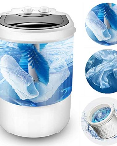 Portable Mini Washing Machine,Semi-Automatic,Three functions of washing shoes washing Clothes Spin-Dry,9.9 lbs Capacity