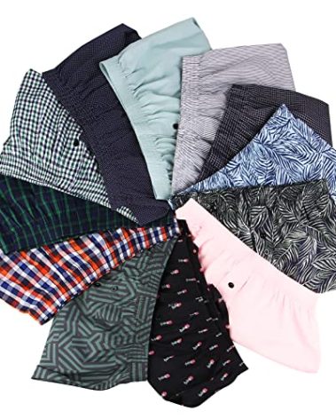 Natural Feelings Mens Boxer Underwear Cotton Classic Woven Boxer Shorts for Men M