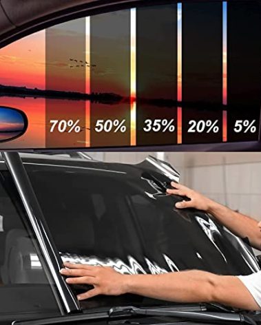 50% VLT Ceramic Car Window Tint Film - (36in * 15ft) Window Privacy Film, 99% Blocks UV & 95% IR Ray, Glare Reduction Blackout Window Film Auto Car Windshield Sun Shade Roll