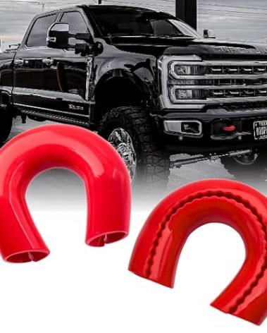 Custom Tow Hook Covers Fits for 2017-2026 Ford Super Duty F250 F350 F450,Tow Hitch Cover Car Tow Hooks Compatible with F250 F350 F450 Accessories 2017-2026 (Red)
