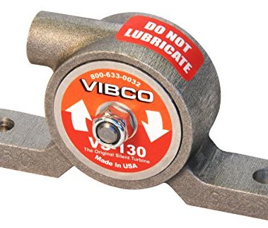 VIBCO VS-130 Silent Pneumatic Turbine Vibrator, 75 lb. Force, 10500 VPM, 5.5 CFM, 80 psi, 4" Bolt Pattern