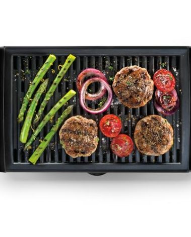 Chefman Electric Smokeless Indoor Grill w/ Non-Stick Cooking Surface & Adjustable Temperature Knob from Warm to Sear for Customized BBQing, Dishwasher Safe Removable Water Tray, Black
