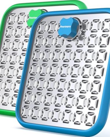 Stainless Steel Large Lick Mat for Dogs: Dog Lick Mats for Large Dogs, Cat Licking Pads for Crate Boredom & Anxiety Reduce, Slow Feeding, Cat Slow Feeder Mat with a Spatula, Scrubbing Brush