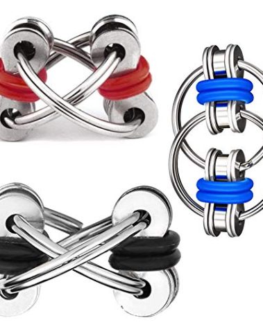 Fidget Toy Flippy Chain Stress Anxiety Relief Chain ADHD and ADD, Anxiety Relief Bike Chain Toys for Adults and Teens （3 Pack）