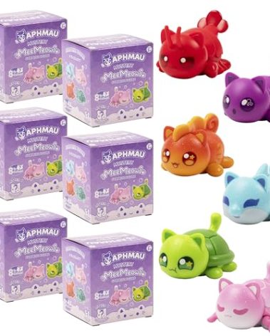Aphmau MeeMeow Mystery Figures 6 Pack – Series 4; YouTube Gaming Channel, Blind Box, 6 of 8 Possible Under The Sea MeeMeows, Official Aphmau Merch