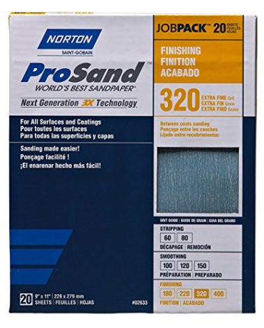 9" X 11", 3X Job Pack, 20 Sheets, 320 Grit