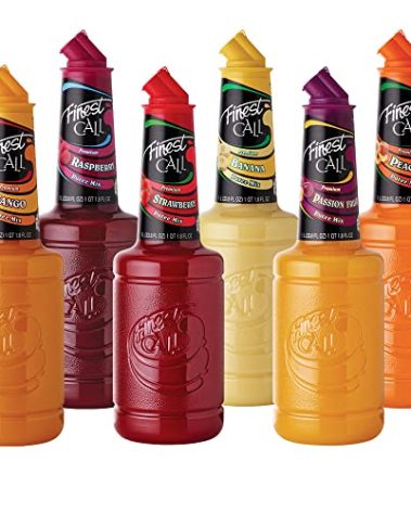 Finest Call Premium Fruit Puree Drink Mix, 1 Liter Bottles (33.8 Fl Oz), Variety Pack of 6