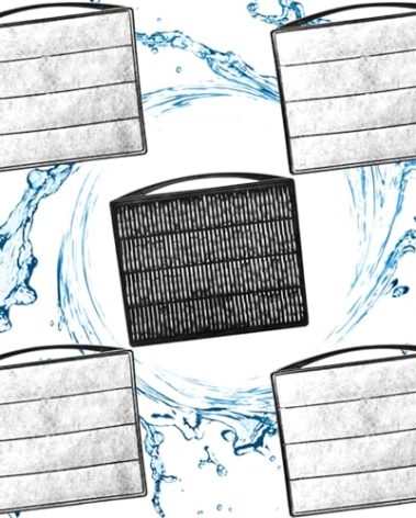 TARARIUM Aquarium Filters Accessories for Large IX-120 Filter & IX-120 U-V 4pcs Sponge Clip 1Pcs Ceramic Ball Plate Replacement for for Large IX-120 Filter & IX-120 U-V