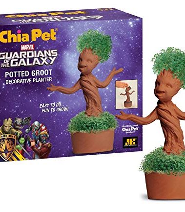 Chia Potted Groot Decorative Pottery Planter, Easy to Do and Fun to Grow, Novelty Gift, Guardians