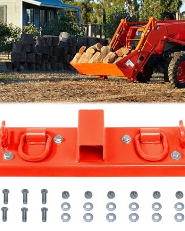 JY PERFORMANCE Tractor Grab Hooks Compact Tractor Bucket Hooks Bolt On Compatible with Kubota Tractor, Orange