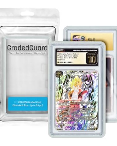 Graded Card Case for Standard CGC Slab Case | Multiple Colors | Soft Touch Matte Finish | Stackable | Made to Fit CGC | Solid TPU and PC Design. (Frosted Clear)