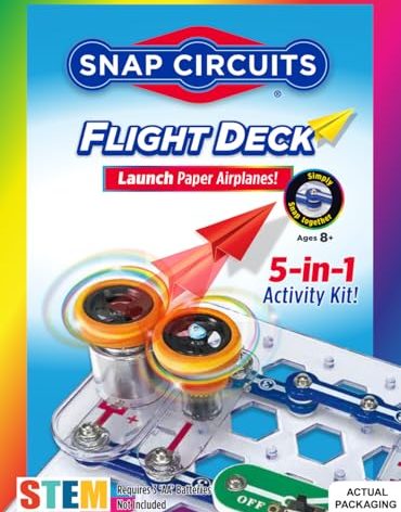Snap Circuits Flight Deck Science/STEM Toy kit | Ages 8+ | Construction Gift for Boys and Girls