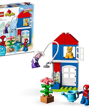 LEGO DUPLO Marvel Spider-Man’s House 10995, Spiderman Toy for Toddlers, Boys, and Girls, Spidey and His Amazing Friends Super Hero Set