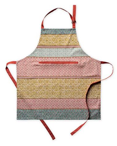 Maison d' Hermine Apron for women with Pocket 100% Cotton 27.50"x31.50" 1 Piece Adjustable Neck Strap & long ties Apron Men, Chef, Wedding, Cooking, Gardening, Server Spring/Summer (Provence)