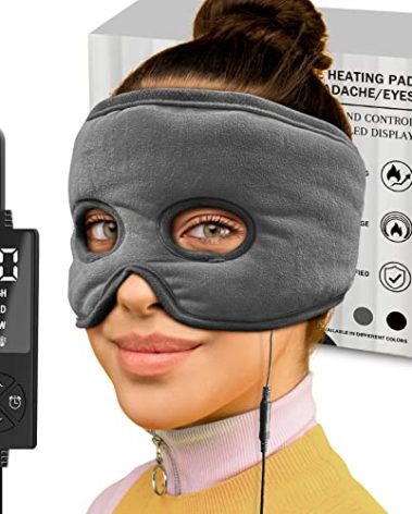 sticro Sinus Relief Mask Moist Heat with 3 Temp Settings, Ex-Large Headache Mask Electric Face Heating Pad for Sinus Pressure Relief, Migraine, Tension Headache Relief