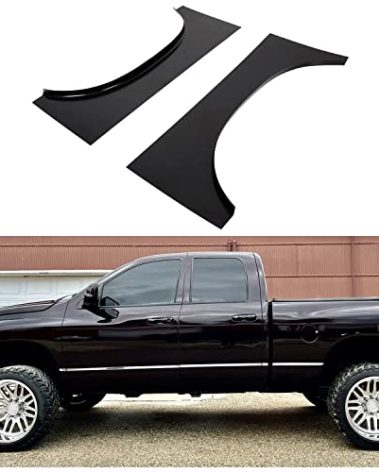 ECOTRIC Rear Bed Wheel Arch Repair Panel Compatible with 2002-2008 Dodge Ram 1500 & 2003-2009 Dodge Ram 2500 3500 Replace for GNT56214714, Upper Wheel Quarter Patch Panel Driver & Passenger Side