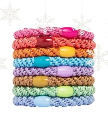 Colorful Hair Ties for Thick Hair, Grab & Go Ponytail Holders, 8 Pack, Spring, Thick No-Crease Bands with Strong Hold, Damage-Free Design, Cheerful Seasonal Mix | L. Erickson