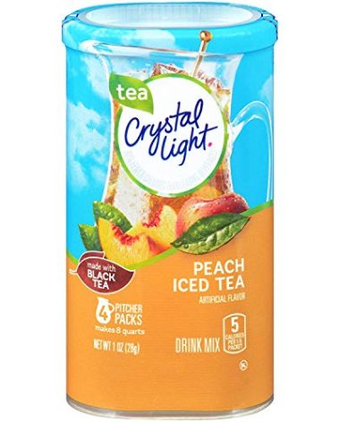 Crystal Light Peach Tea Drink Mix (16 Pitcher Packets, 4 Canisters of 4)