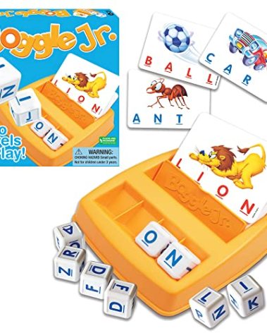 Winning Moves Boggle Jr, The Original Grow-with-Me Alphabet Learning Game Games USA, Word and Picture Recognition Learning Game for Kids Ages 3+