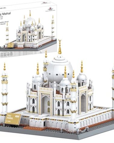Apostrophe Games Taj Mahal Building Block Set (1,113 Pieces) India's Taj Mahal Famous Landmark Series Model for Kids and Adults