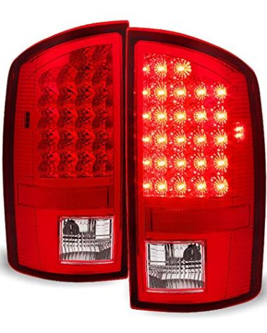 ACANII - For 2007-2008 Dodge Ram 1500 07-09 2500 3500 Red Clear LED Tail Lights Signal Lamps