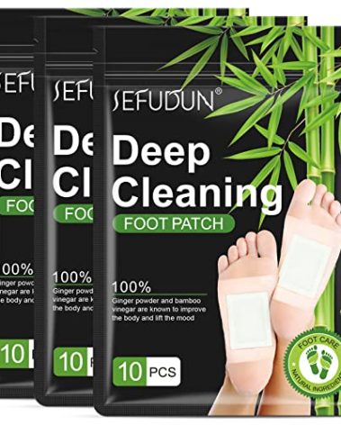 30PCS Deep Cleansing Foot Pads, Adhesive Sheets for Foot and Body Care Better, Natural Ginger Powder Bamboo Vinegar Foot Patches