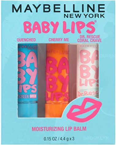 Maybelline New York Baby Lips Moisturizing Lip Balm 3-pack, Lip Care Essentials, 3 Shades