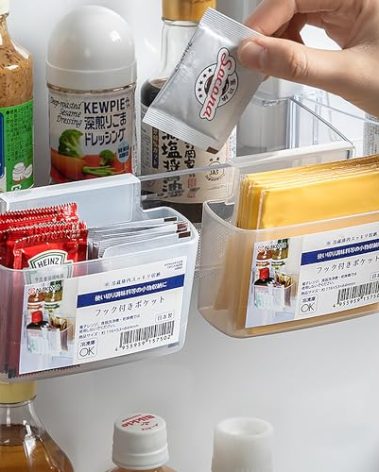 WonLiq Space-Saving Cheese Slice Holder for Fridge Door | 2-Pack Hanging Storage Container, BPA-Free, Kitchen Organizer