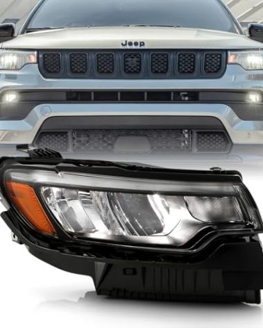 KEEKPO - For 2022 2023 2024 Jeep Compass w/o LED DRL LED Reflector Headlight Headlamp Replacement Right Passenger Side