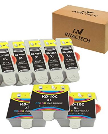 Intactech Compatible Kodak 10XL 10B 10C Combo Ink Cartridges Work for ESP3250 ESP5250 ESP9250 ESP3 ESP5 ESP Office 6150 EASYSHARE 5100 5300 5500 Hero7.1 Hero9.1 Printer (5 Black, 3 Color)