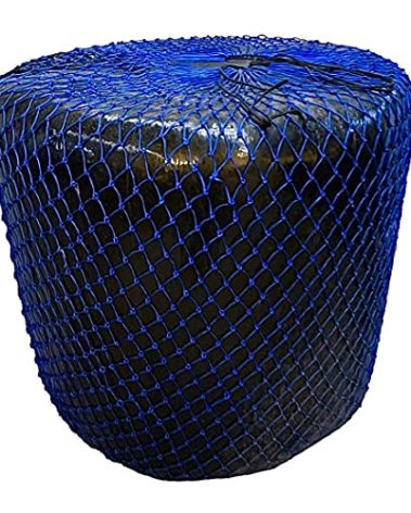 Turner Equestrian Round Bale Hay Net for Horses, Fits 4-ft Round Bales, 2" Slow-Feeder Mesh, Heavy-Duty Nylon with Drawstring — Field Hay Net to Reduce Hay Waste, 5 ft x 4 ft